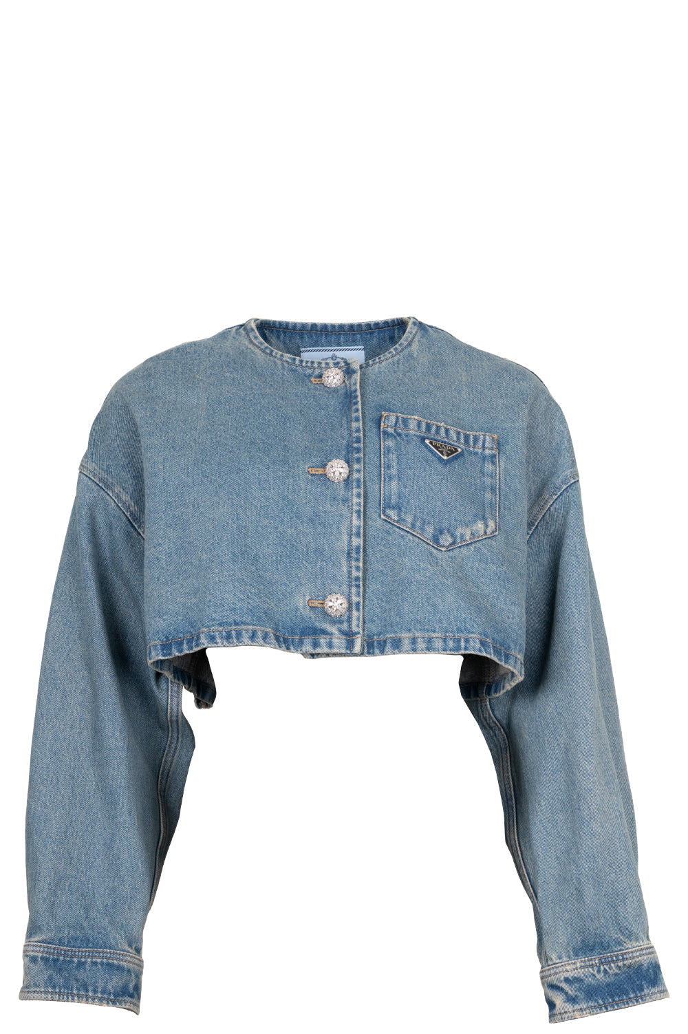 PRADA Triangle Logo Jacket Denim Blue
