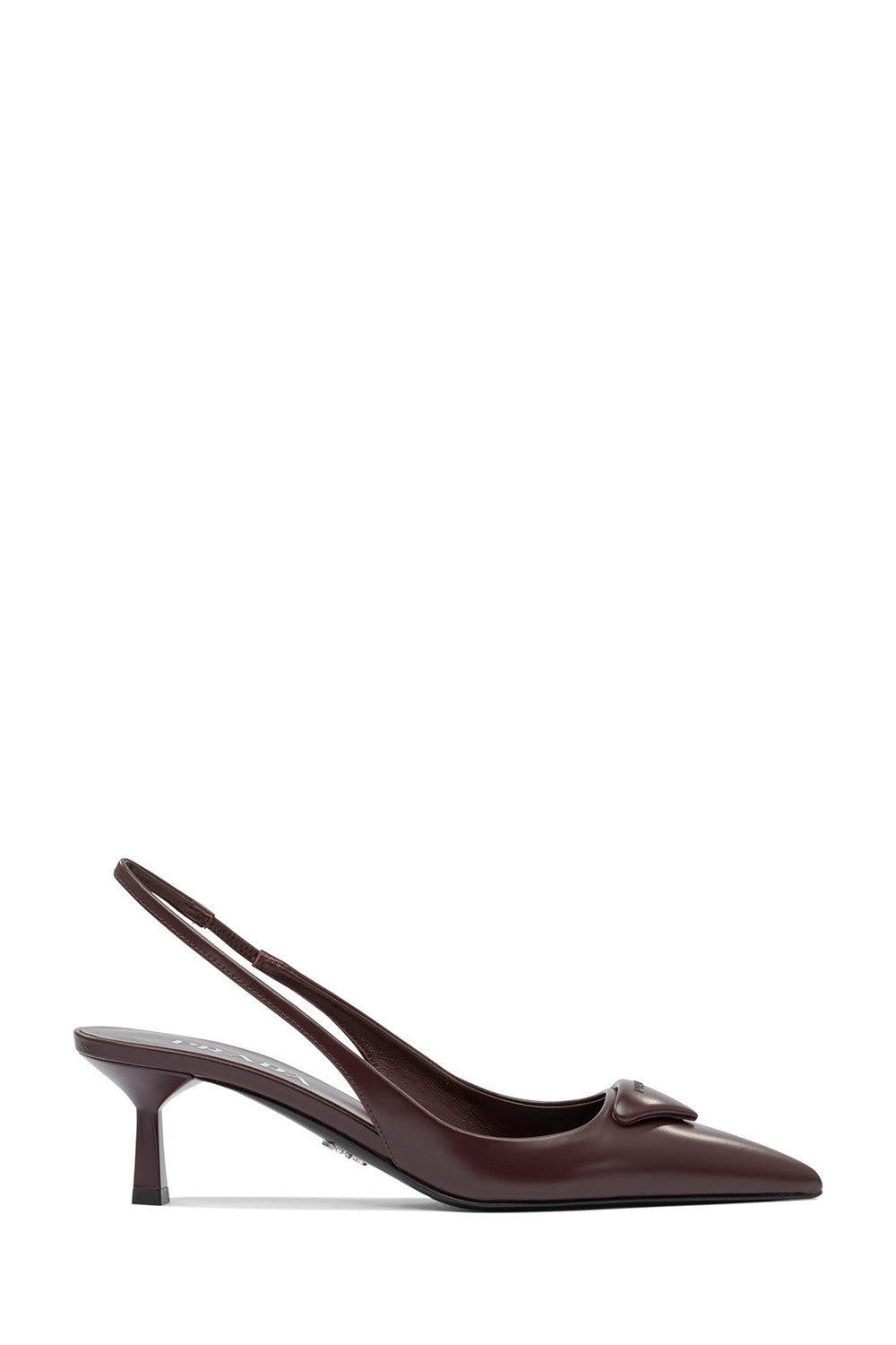 Prada Brushed Leather Slingback Pumps