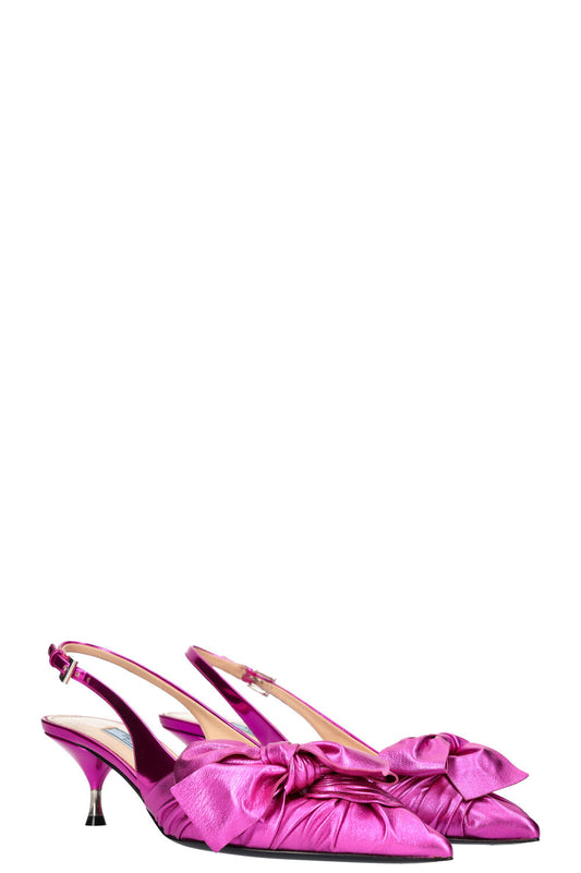PRADA Metallic Slingbacks