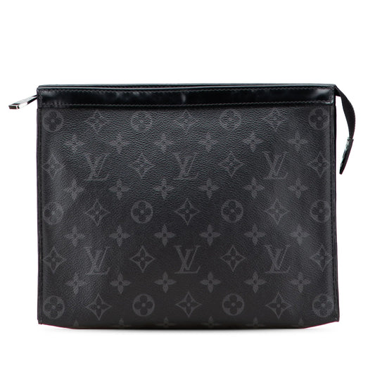 Black Louis Vuitton Monogram Eclipse Pochette Voyage MM Clutch Bag