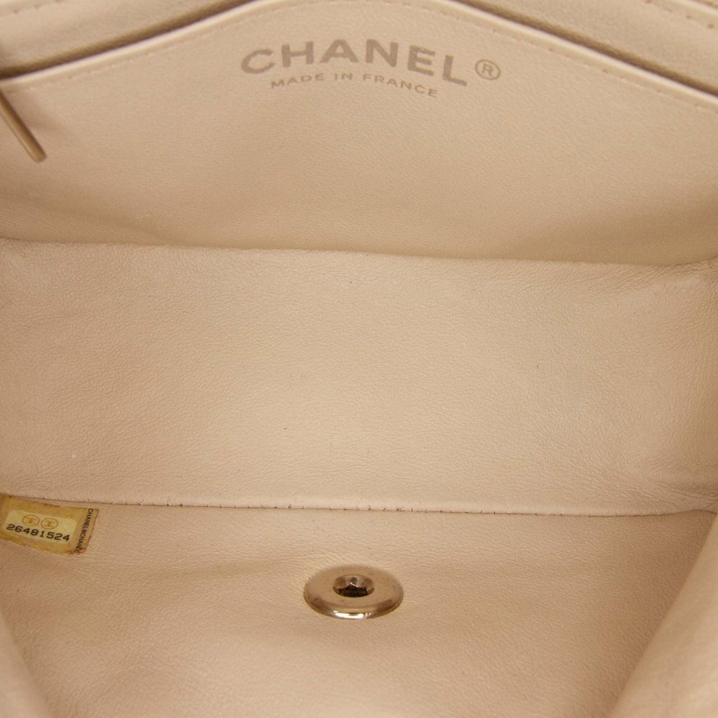 White Chanel Mini Square Classic Caviar Single Flap Crossbody Bag