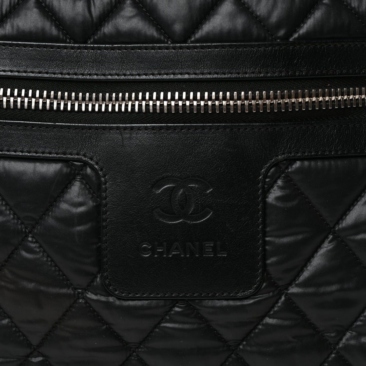 Chanel Nylon Quilted Large Coco Cocoon Tote Black