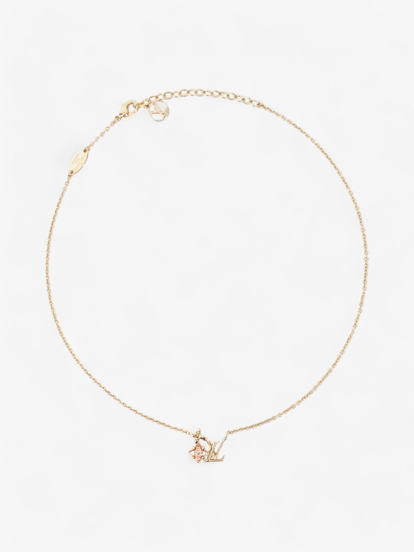 Louis Vuitton Loulougram Necklace Gold / Pink Base Metal