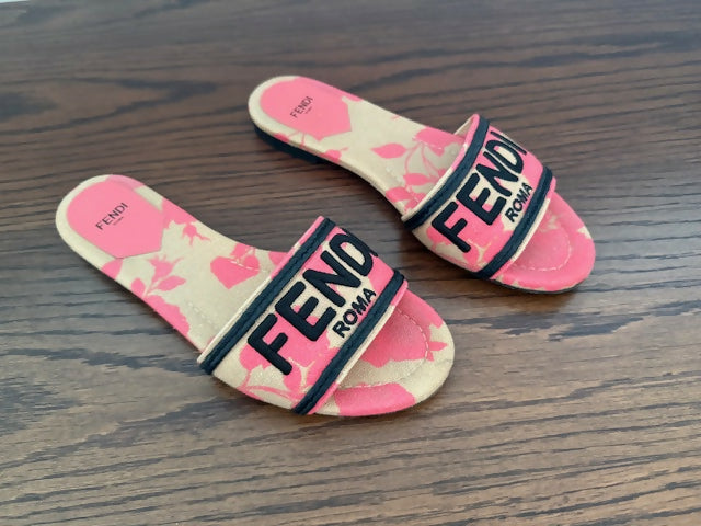 Fendi Pink Slides