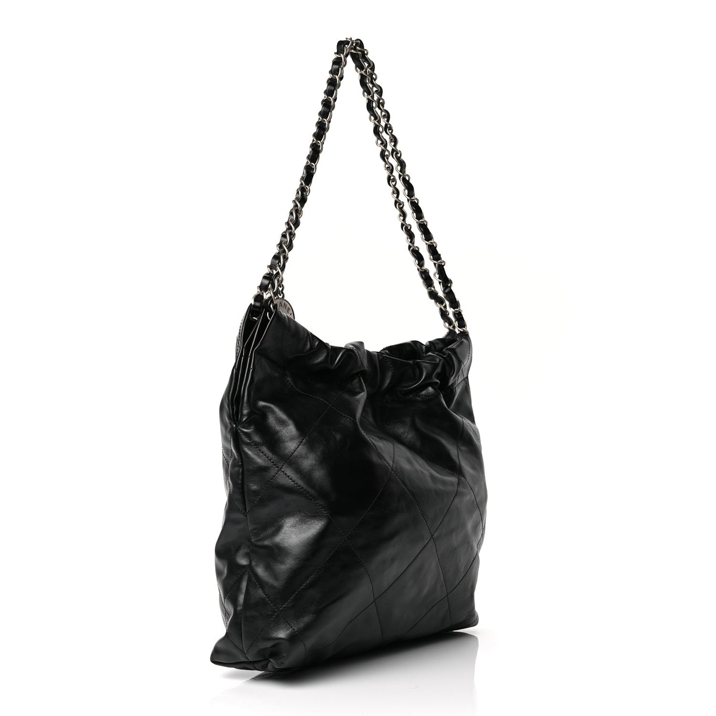 Chanel Shiny Calfskin Quilted Small Chanel 22 Black