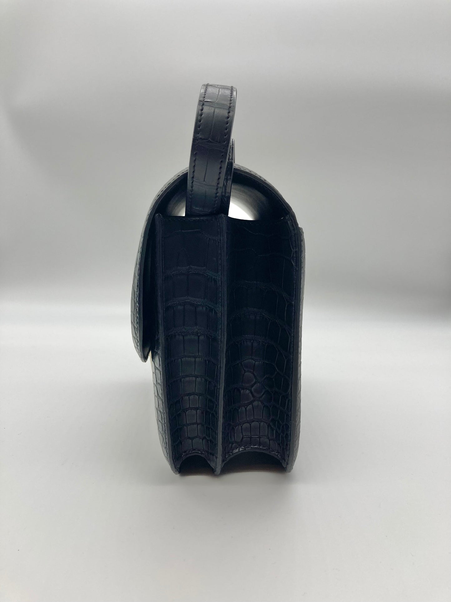 Hermes Constance 24 Matte Black Alligator Ombre Lizard Marquette Palladium Hardware