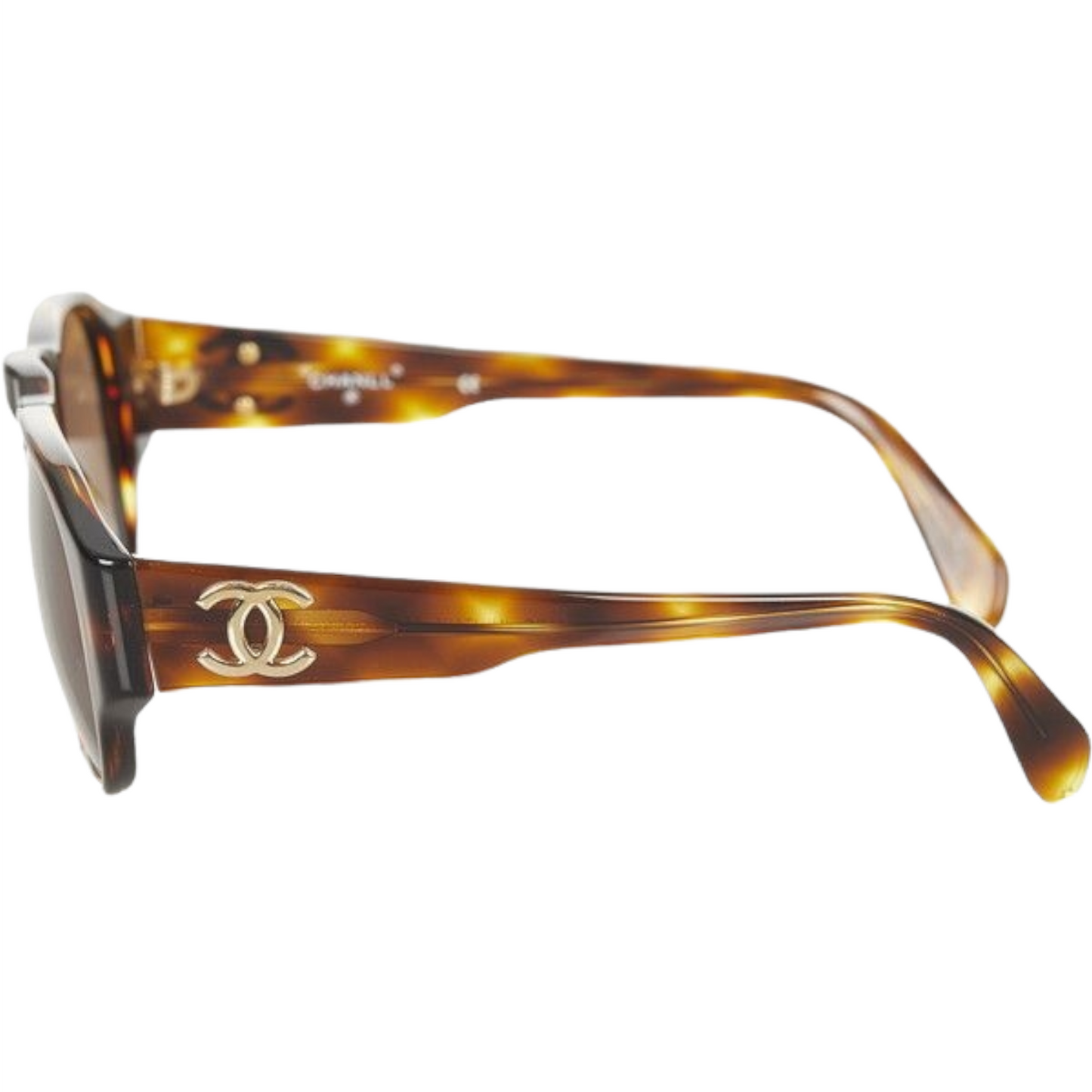 Chanel    Round Tinted Sunglasses Brown
