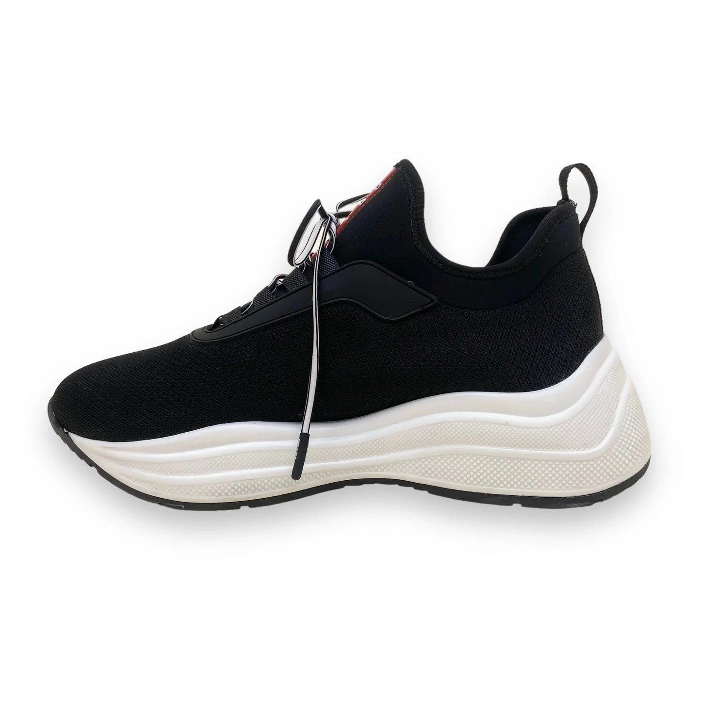 PRADA MESH AND NEOPRENE SNEAKERS BLACK UK6