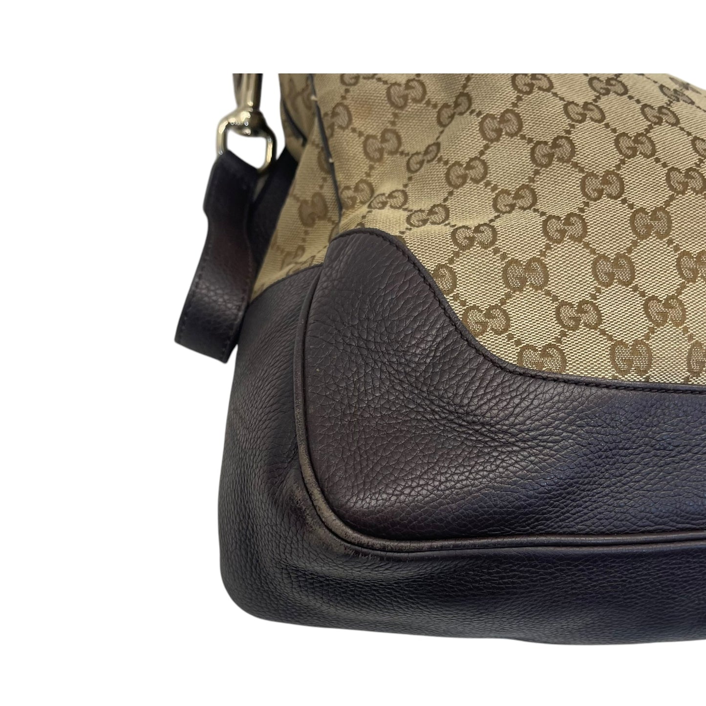 Gucci Beige/Brown GG Canvas and Leather Medium Charlotte Hobo Bag