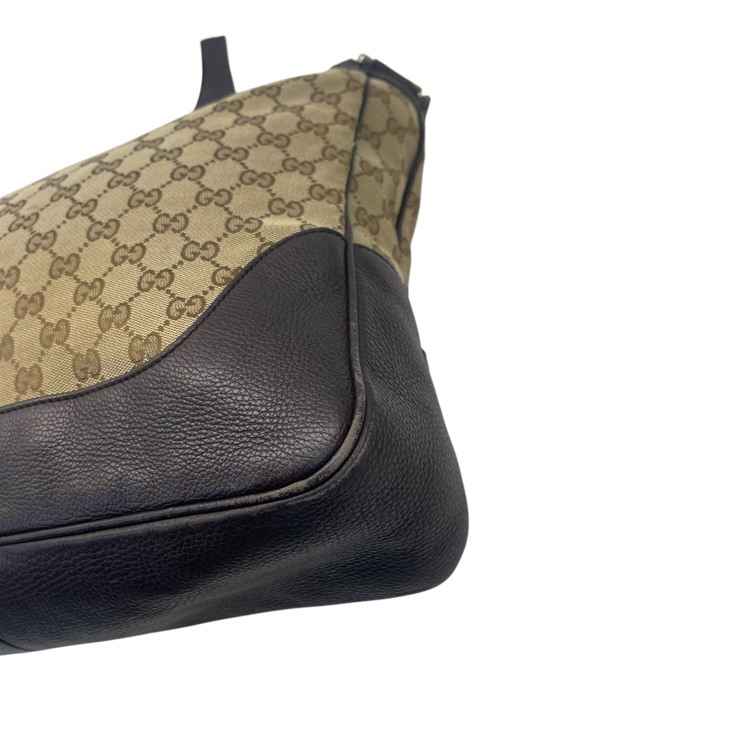 Gucci Beige/Brown GG Canvas and Leather Medium Charlotte Hobo Bag