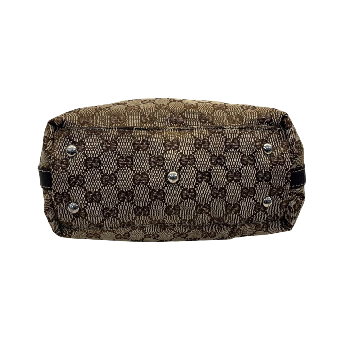 Gucci Tote Bag Canvas Leather Sherry Line