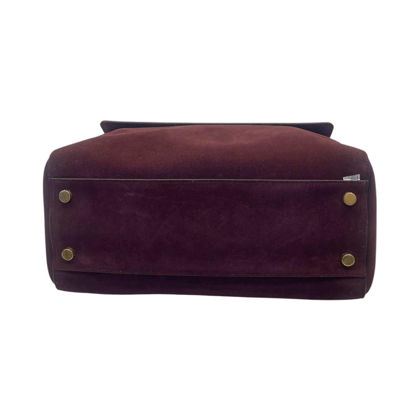 Yves Saint Laurent Burgundy/Black Suede and Leather Medium Moujik Tote Bag