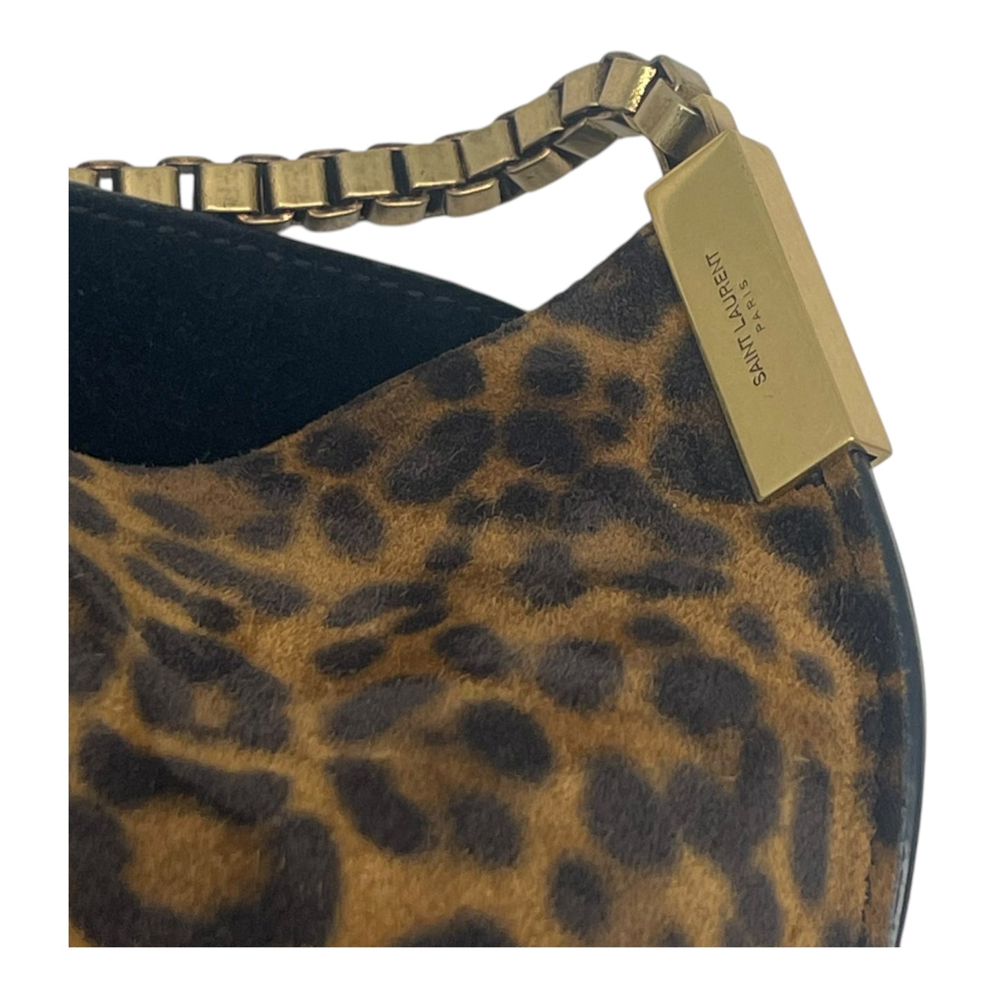Yves Saint Laurent Suzanne Medium Leopard-print Suede Shoulder Bag In Natural