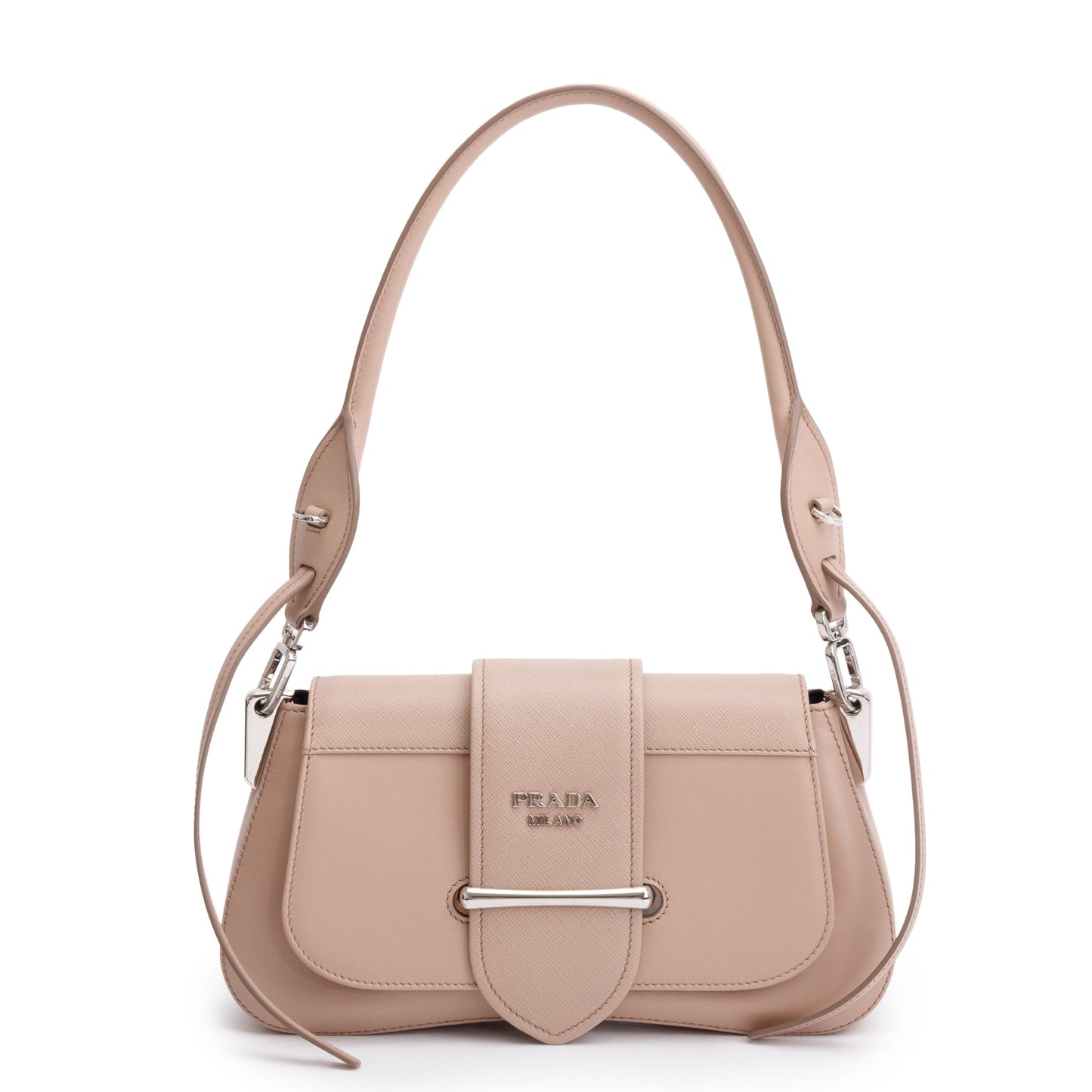 Prada 2020 Beige City Calf Saffiano Sidonie Shoulder Bag