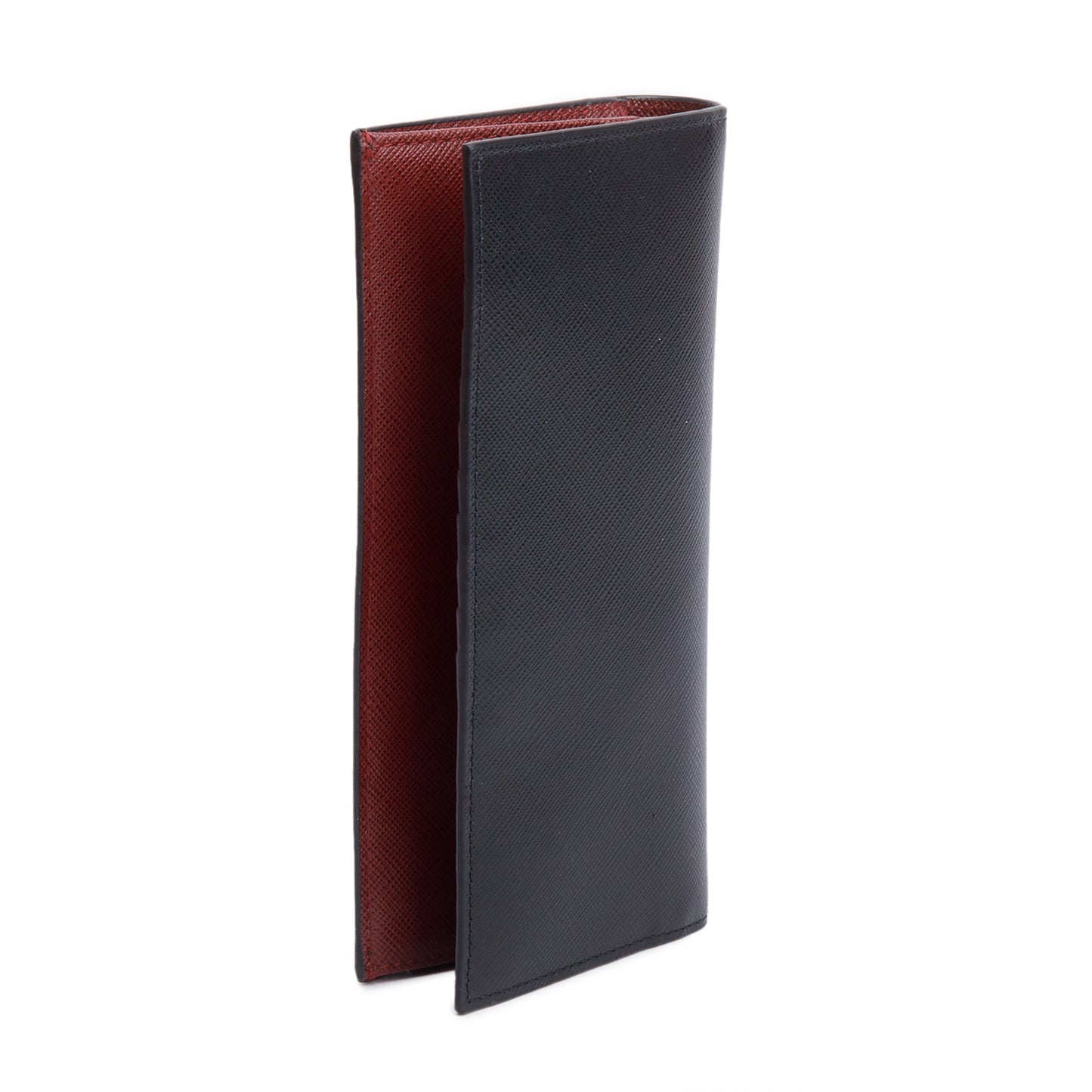 Prada 2020 Black Saffiano Cuir Bifold Long Wallet