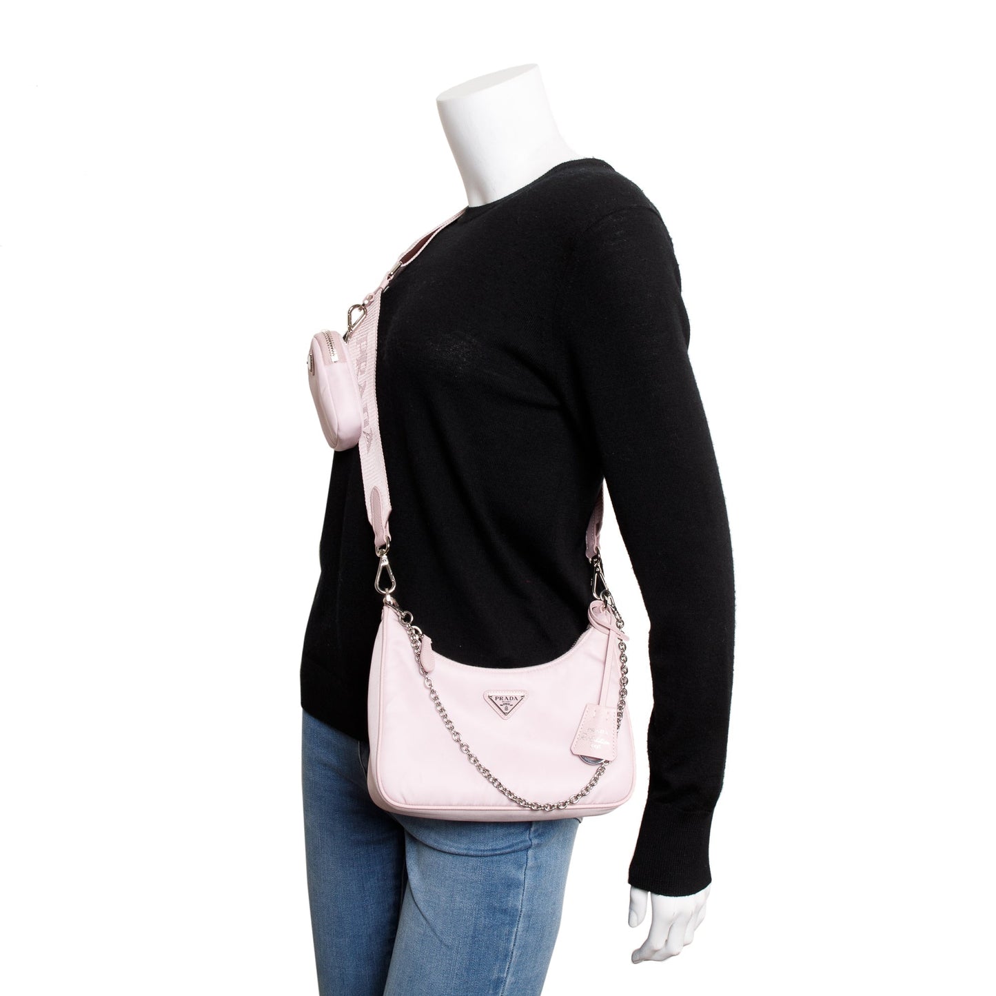 Prada 2022 Pink Re-Edition 2005 Re-Nylon Shoulder Bag