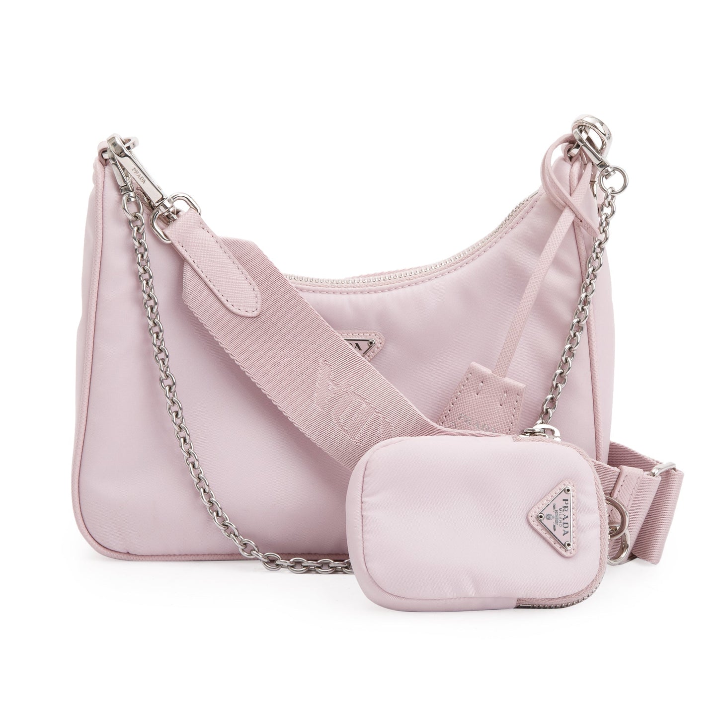 Prada 2022 Pink Re-Edition 2005 Re-Nylon Shoulder Bag