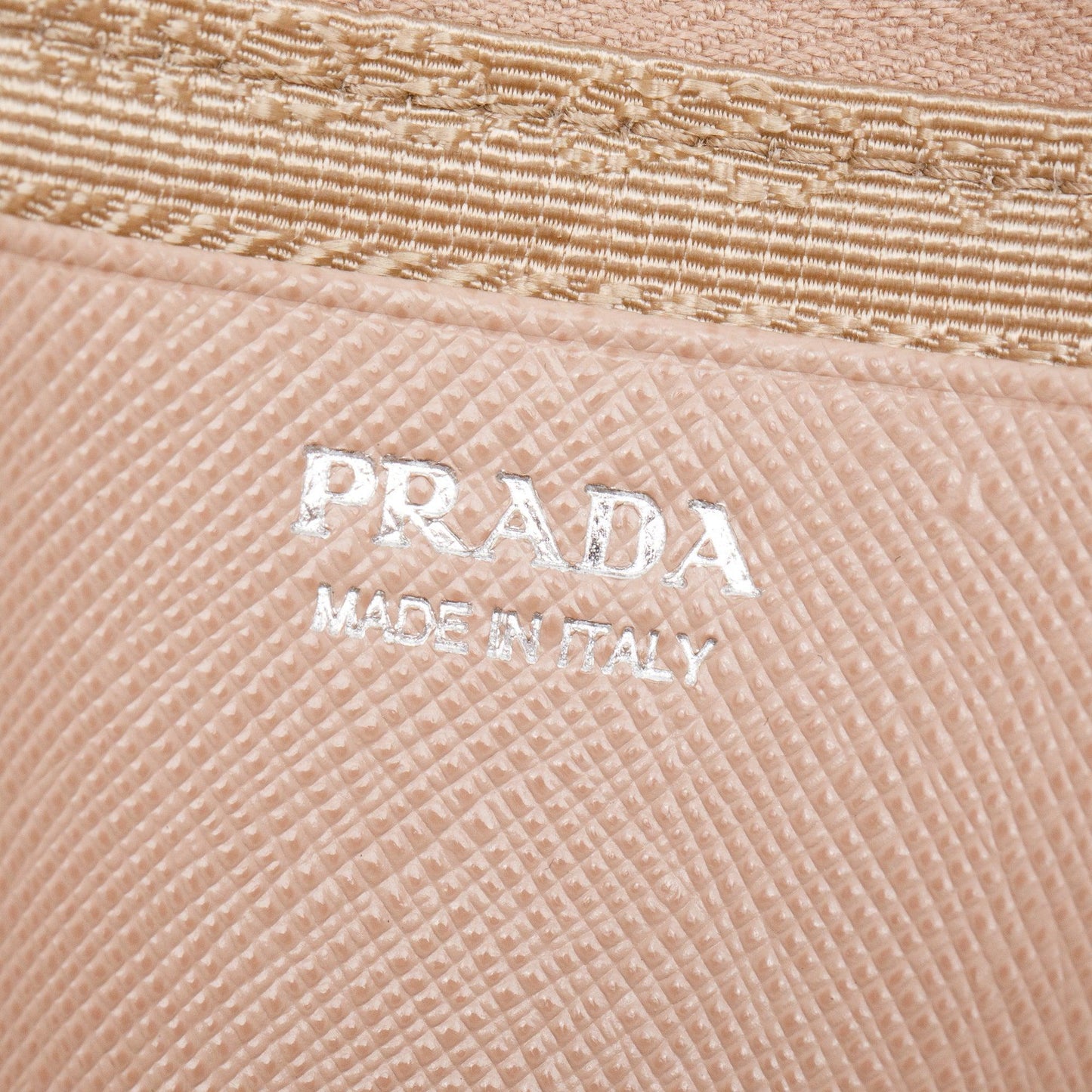 Prada Beige Saffiano Leather Mini Triangle Crossbody Bag