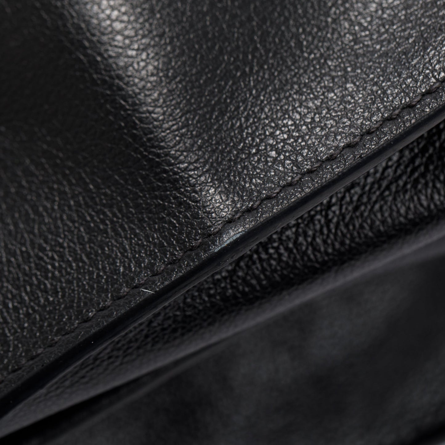 Prada Black Glace Calf Tote Bag