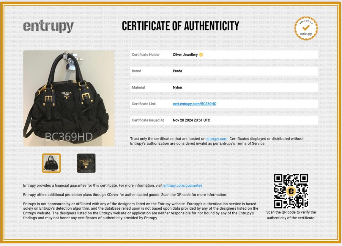 Prada Black Leather-Trimmed Tessuto Gaufre Tote