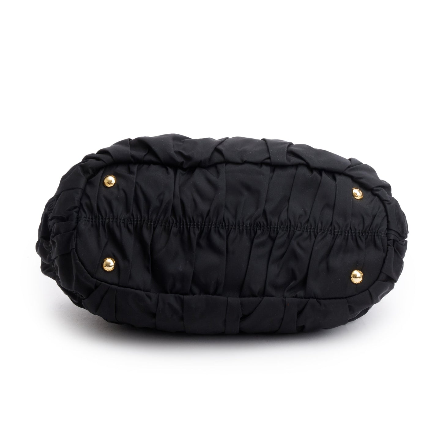 Prada Black Leather-Trimmed Tessuto Gaufre Tote
