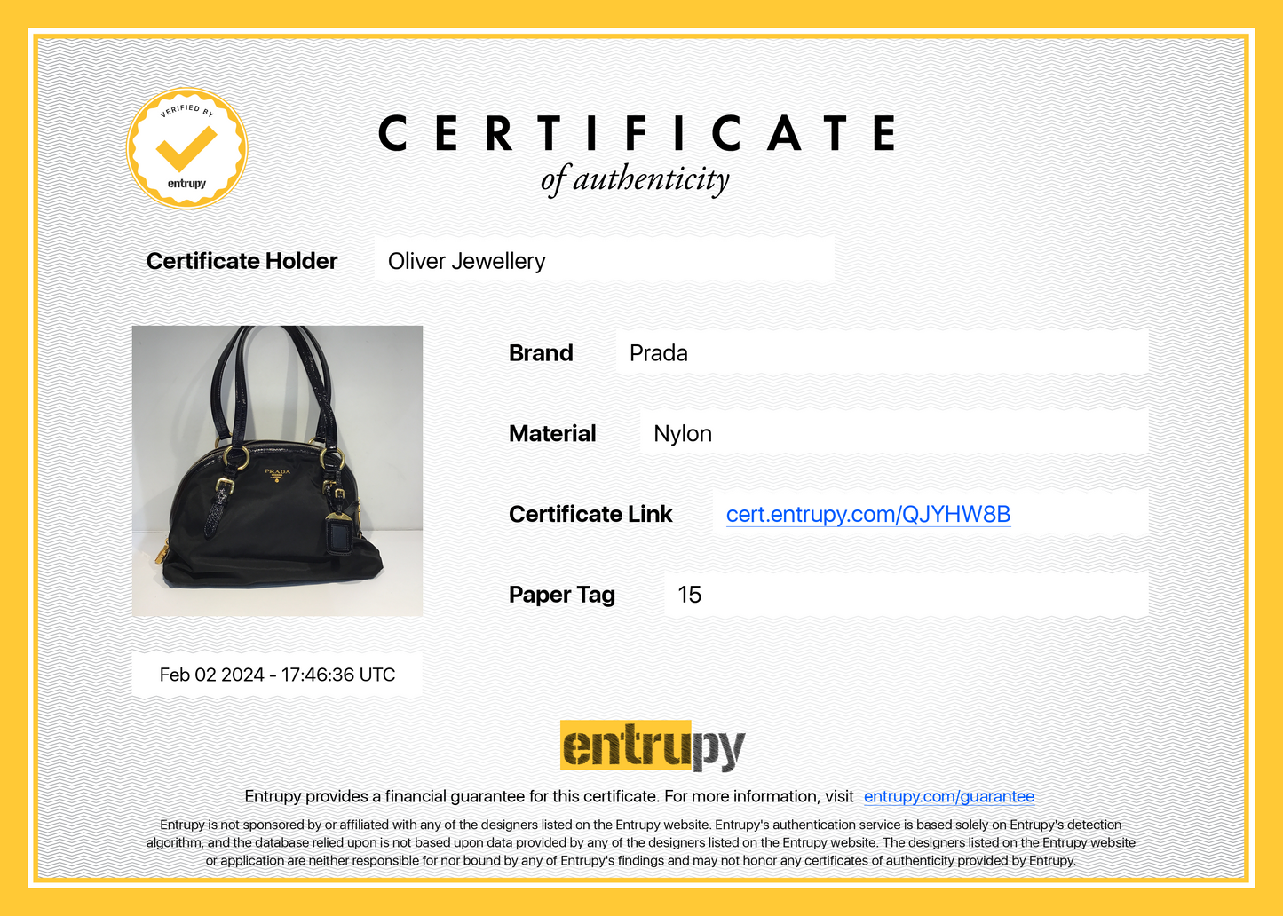 Prada Black Patent Leather-Trimmed Tessuto Nylon Dome Tote