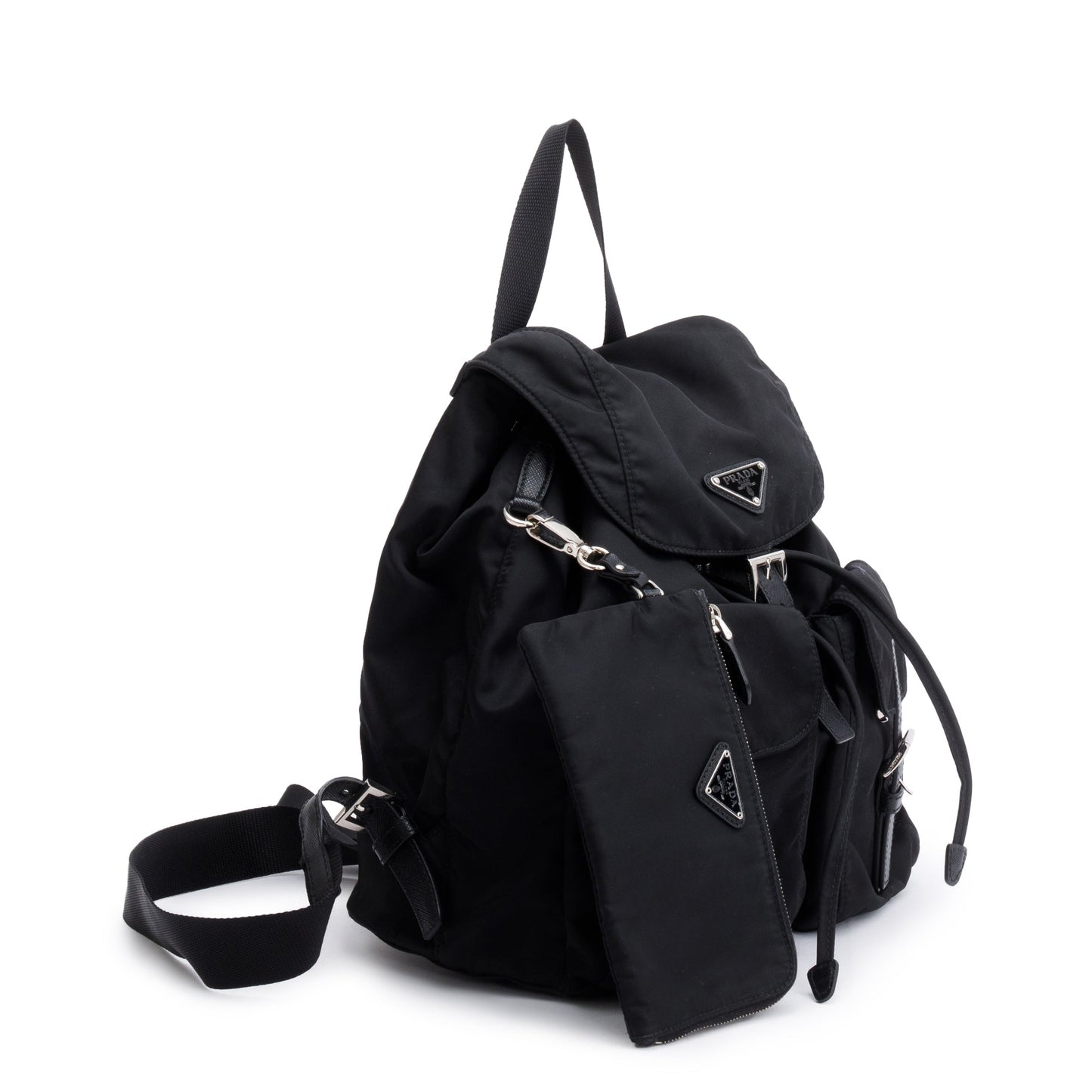 Prada Black Re-Nylon Saffiano Medium Backpack