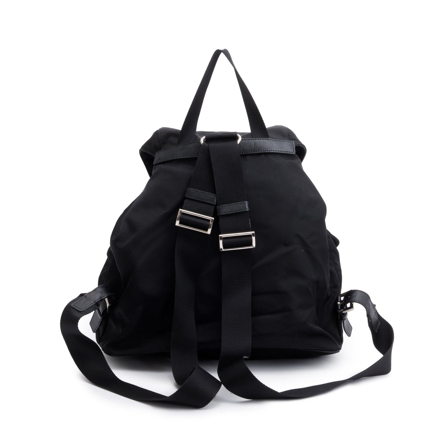 Prada Black Re-Nylon Saffiano Medium Backpack
