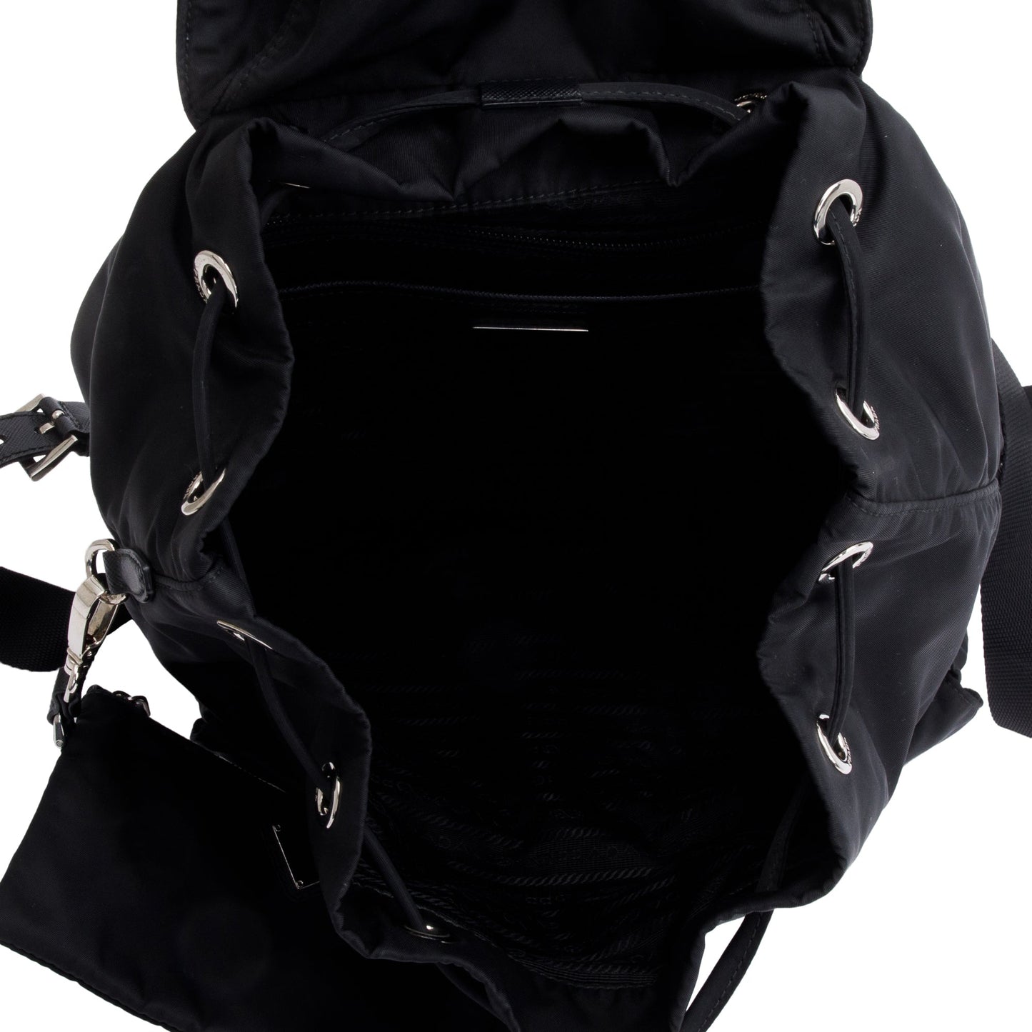 Prada Black Re-Nylon Saffiano Medium Backpack