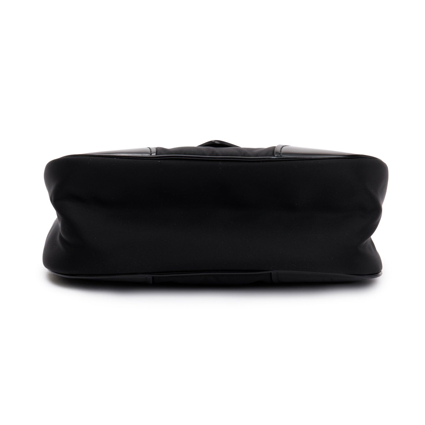 Prada Black Re-Nylon and Leather Moon Bag