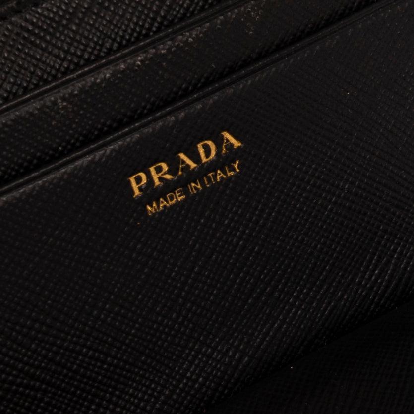 Prada Black Saffiano Leather Card Holder