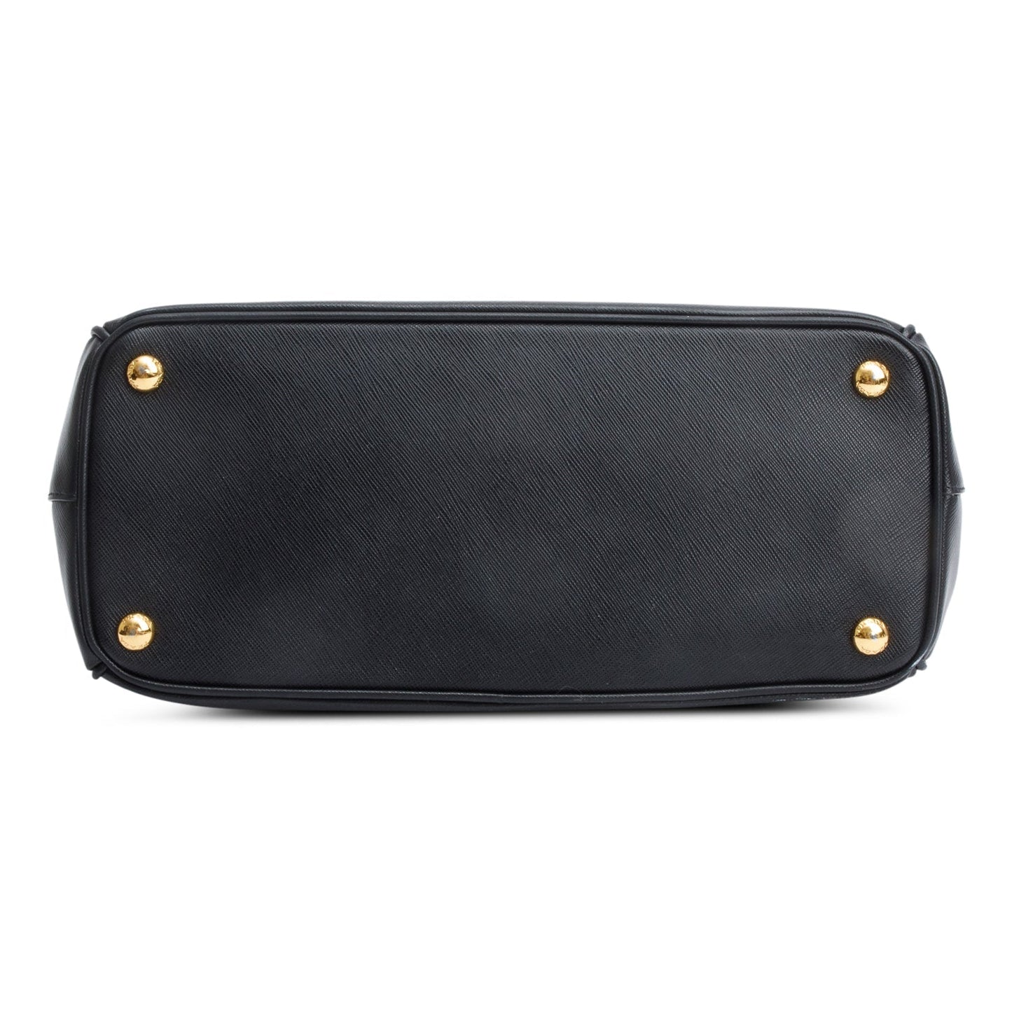 Prada Black Saffiano Leather Small Double Zip Galleria Tote