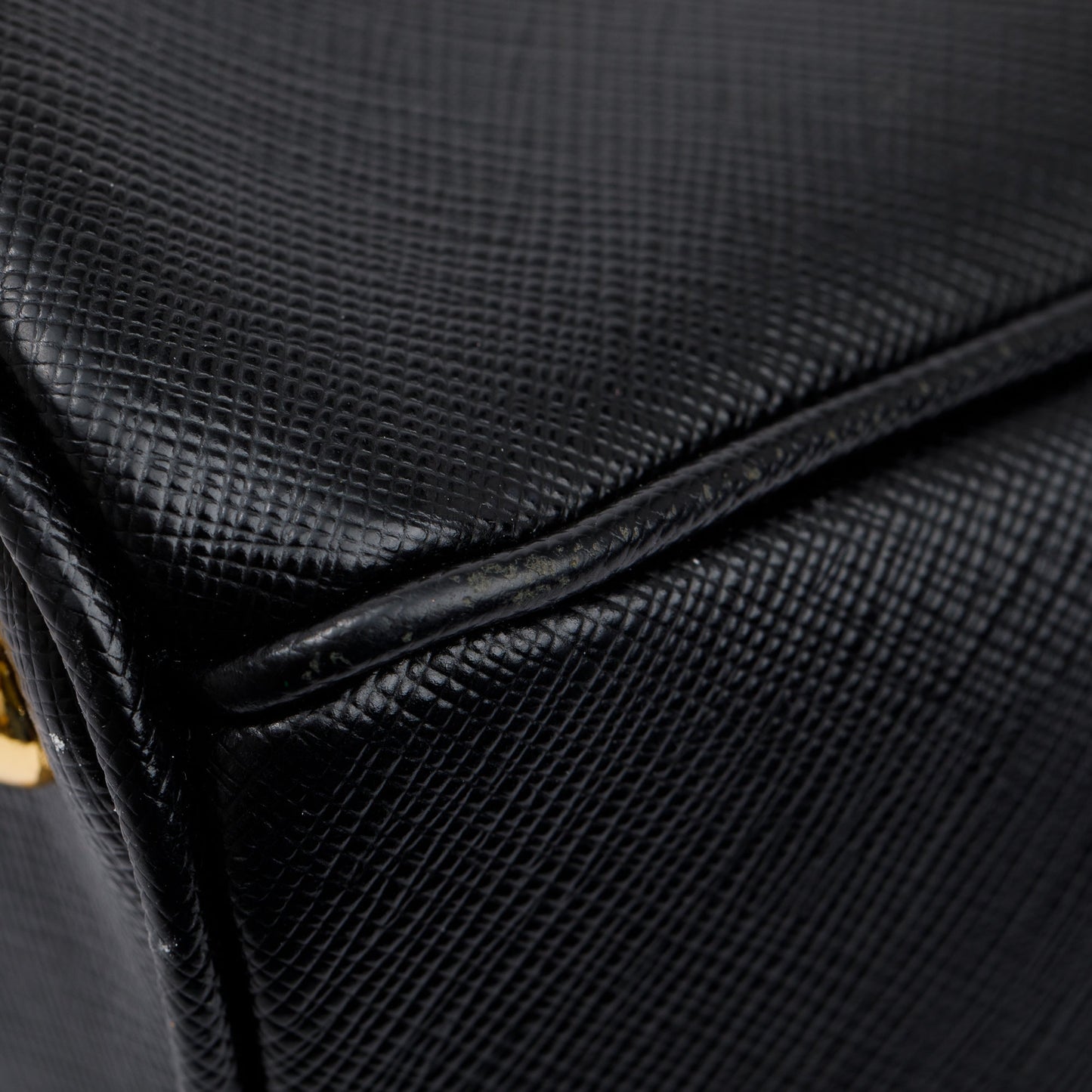Prada Black Saffiano Lux Medium Double Zip Galleria Tote