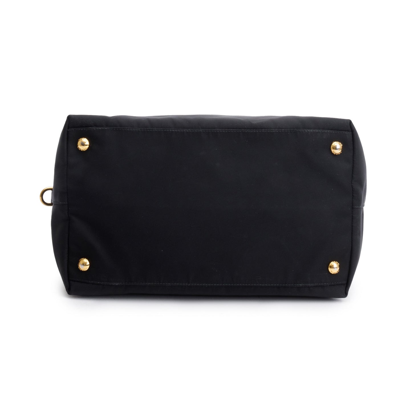 Prada Black Saffiano-Trimmed Tessuto Nylon Handle Tote