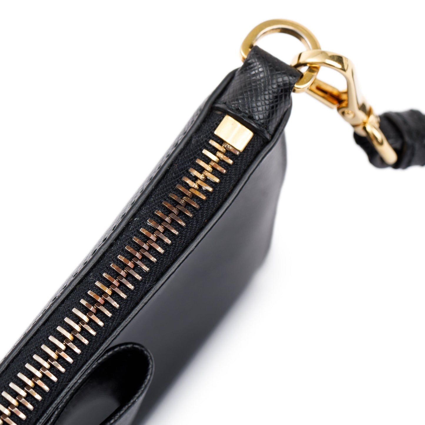 Prada Black Saffiano Wristlet Clutch