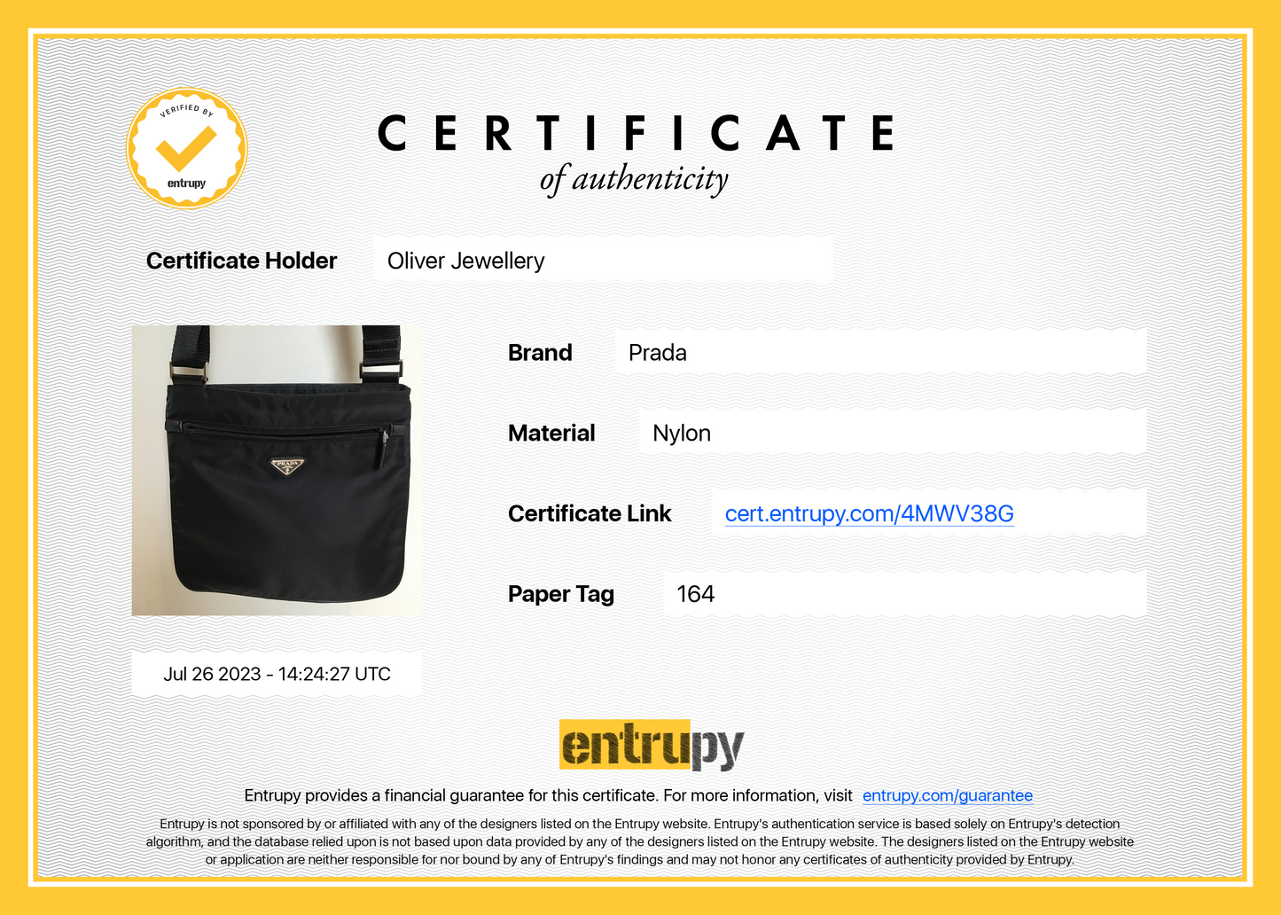 Prada Black Tessuto Nylon Flat Messenger Bag