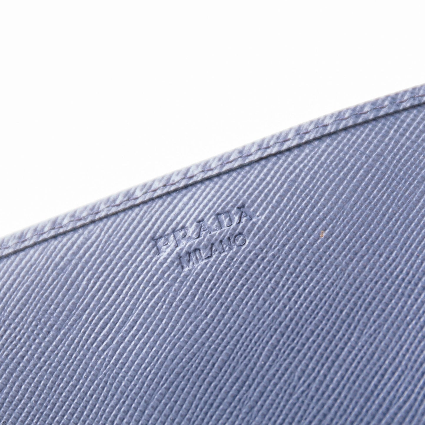 Prada Blue Saffiano Wallet on Chain