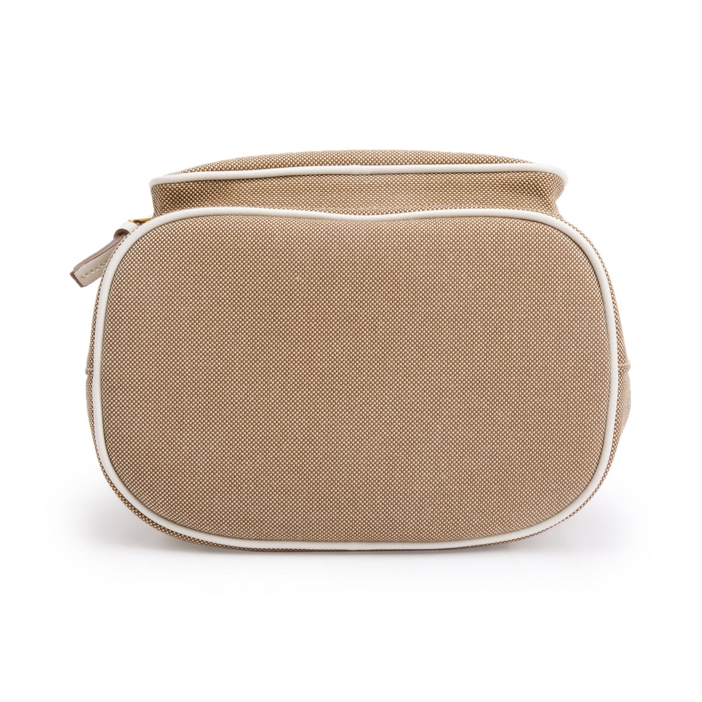 Prada Brown Logo Jacquard Bucket Bag