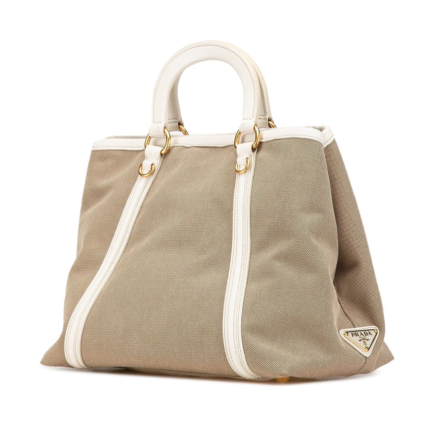 Prada Canvas Canapa Logo Satchel
