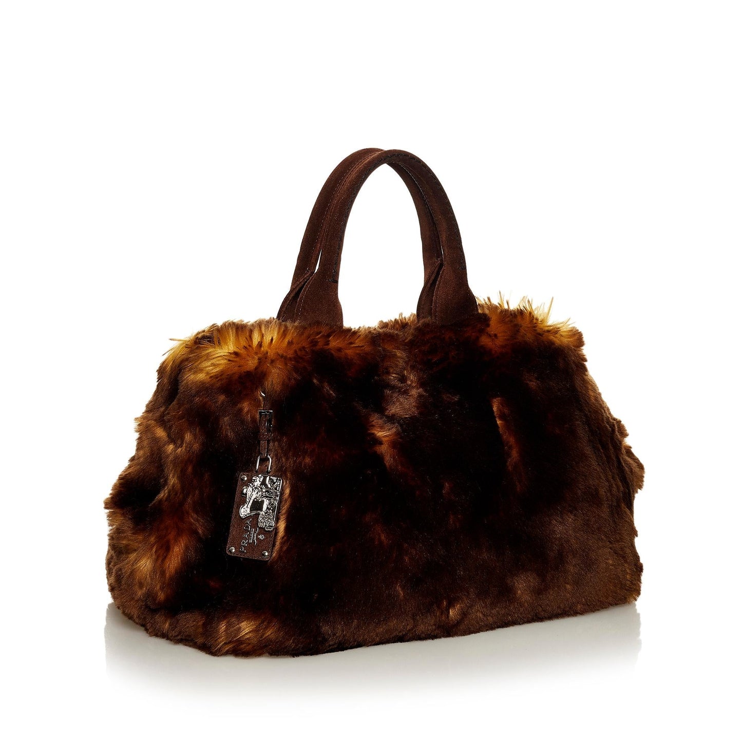 Prada Eco Kidassia Faux Fur Garden Handbag (SHG-29643)