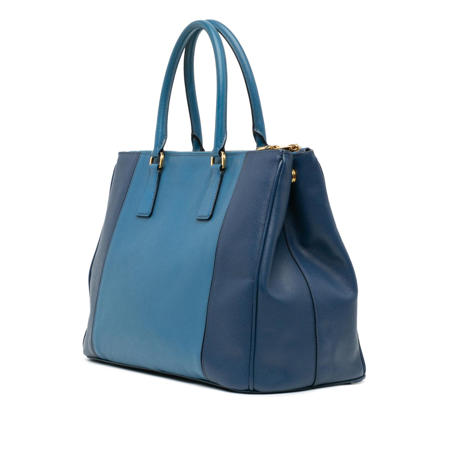 Prada Large Bicolor Saffiano Lux Galleria Double Zip Satchel (SHG-XkIbhN)