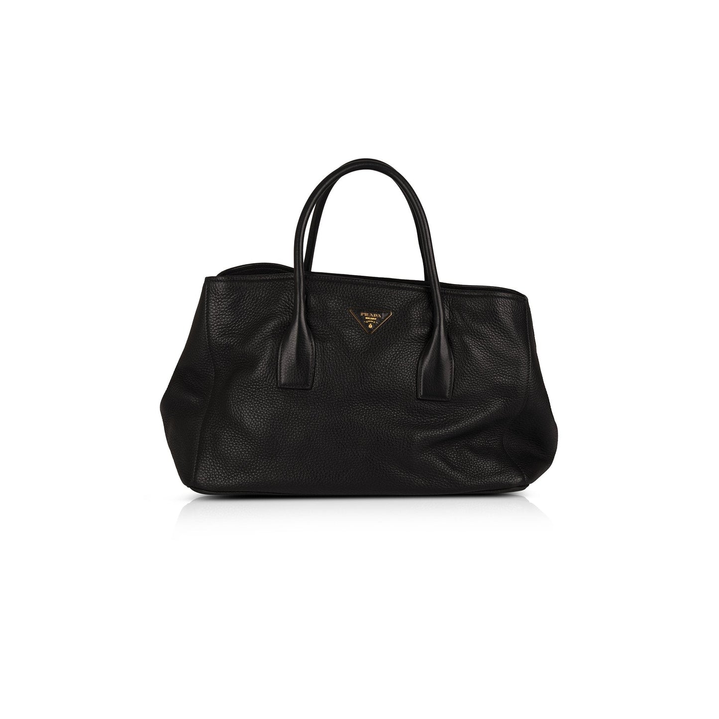 Prada Large Black Vitello Daino Tote