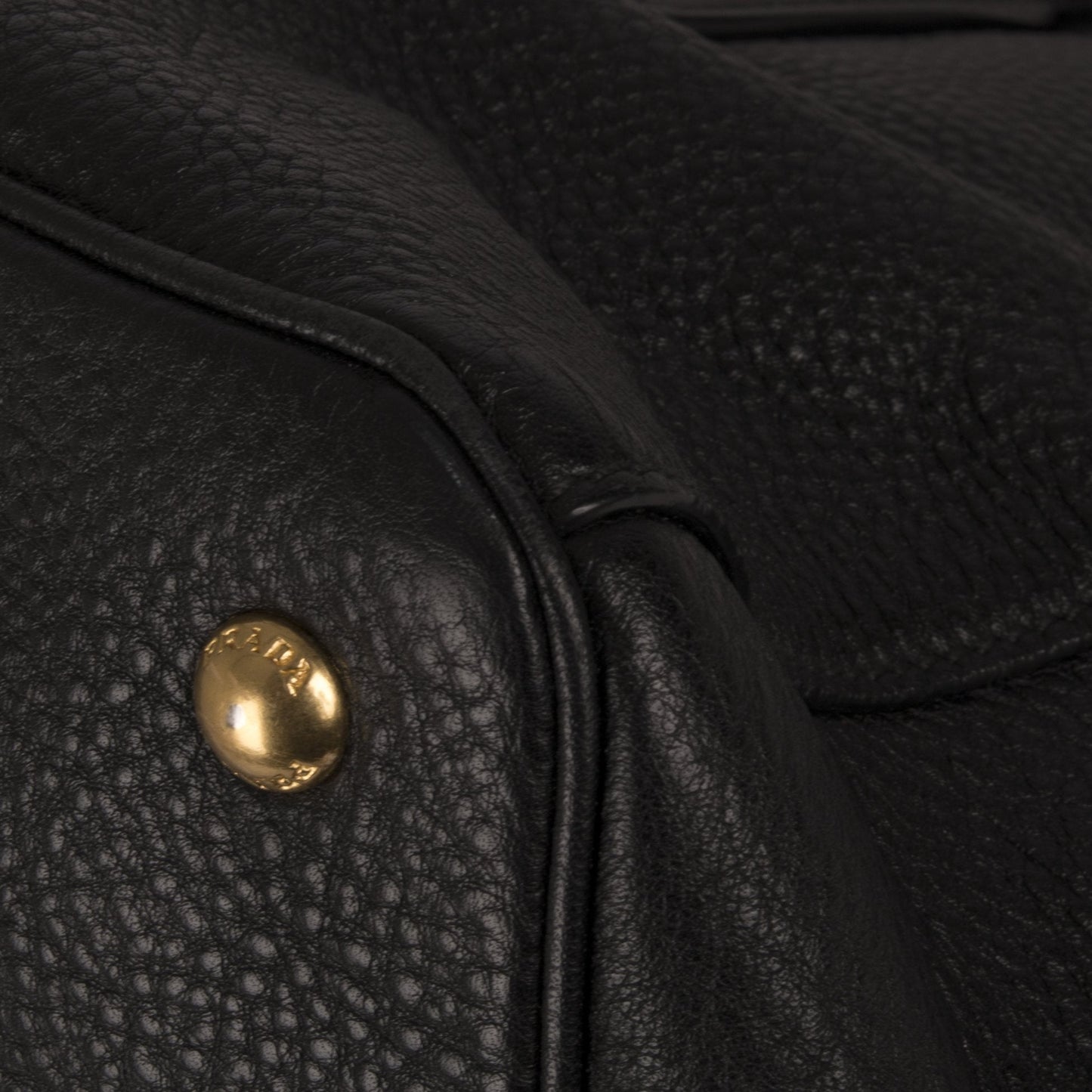 Prada Large Black Vitello Daino Tote