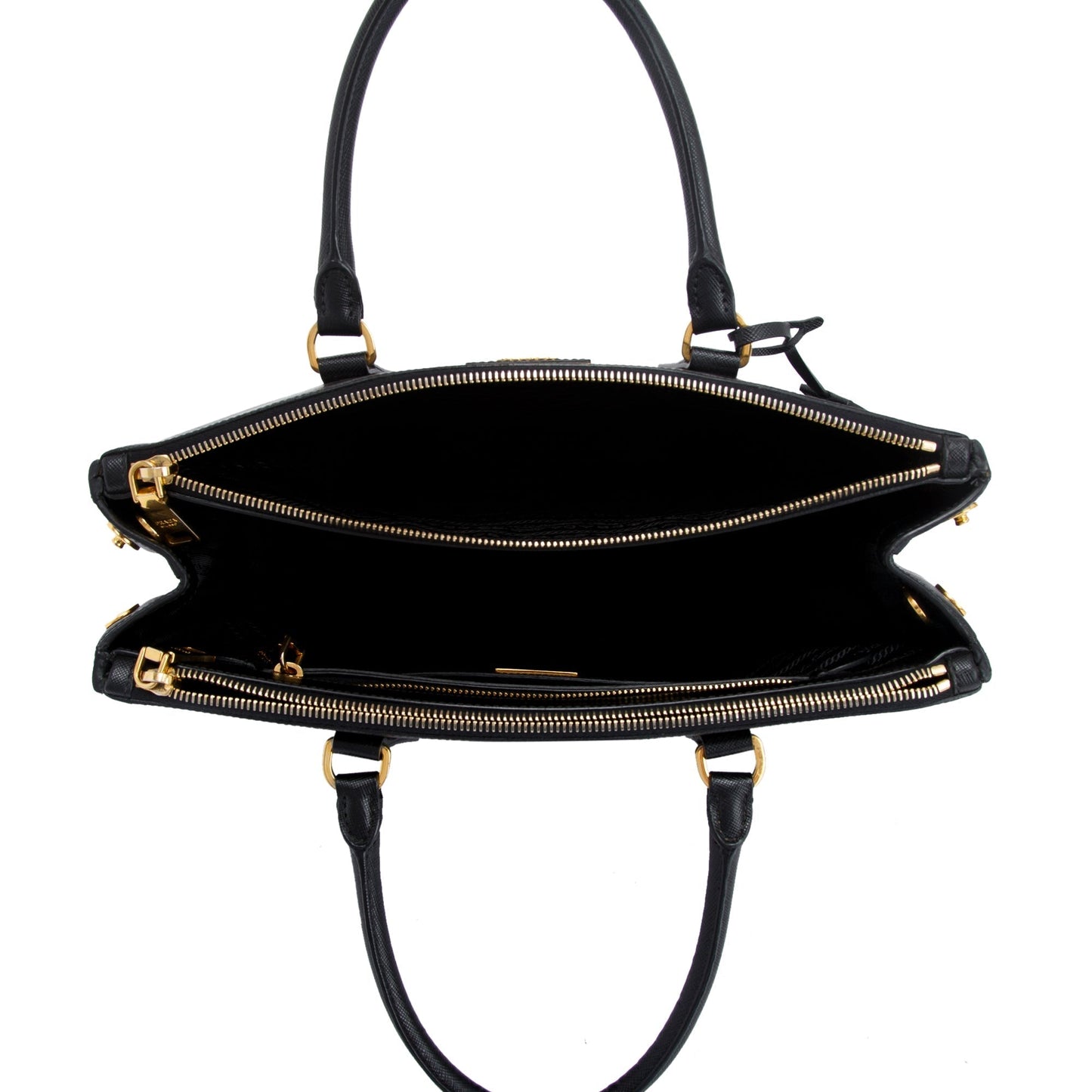 Prada Large Saffiano Double Zip Galleria Tote