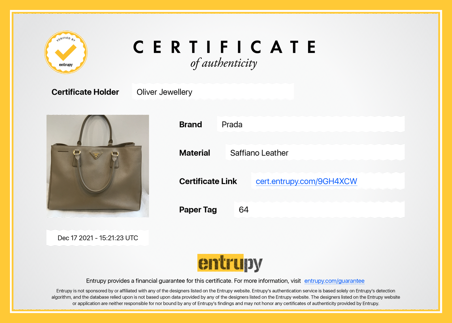Prada Large Saffiano Lux Galleria Tote