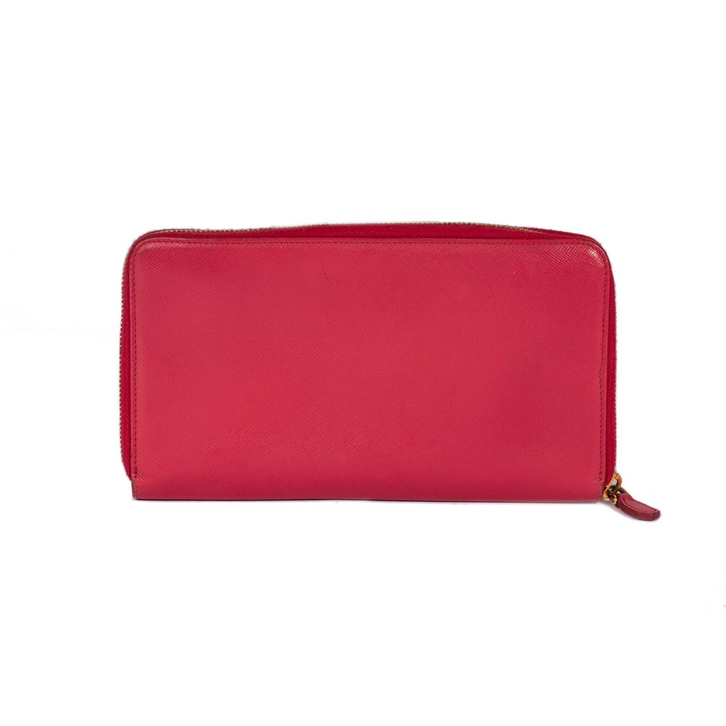 Prada Large Saffiano Zip Around Wallet