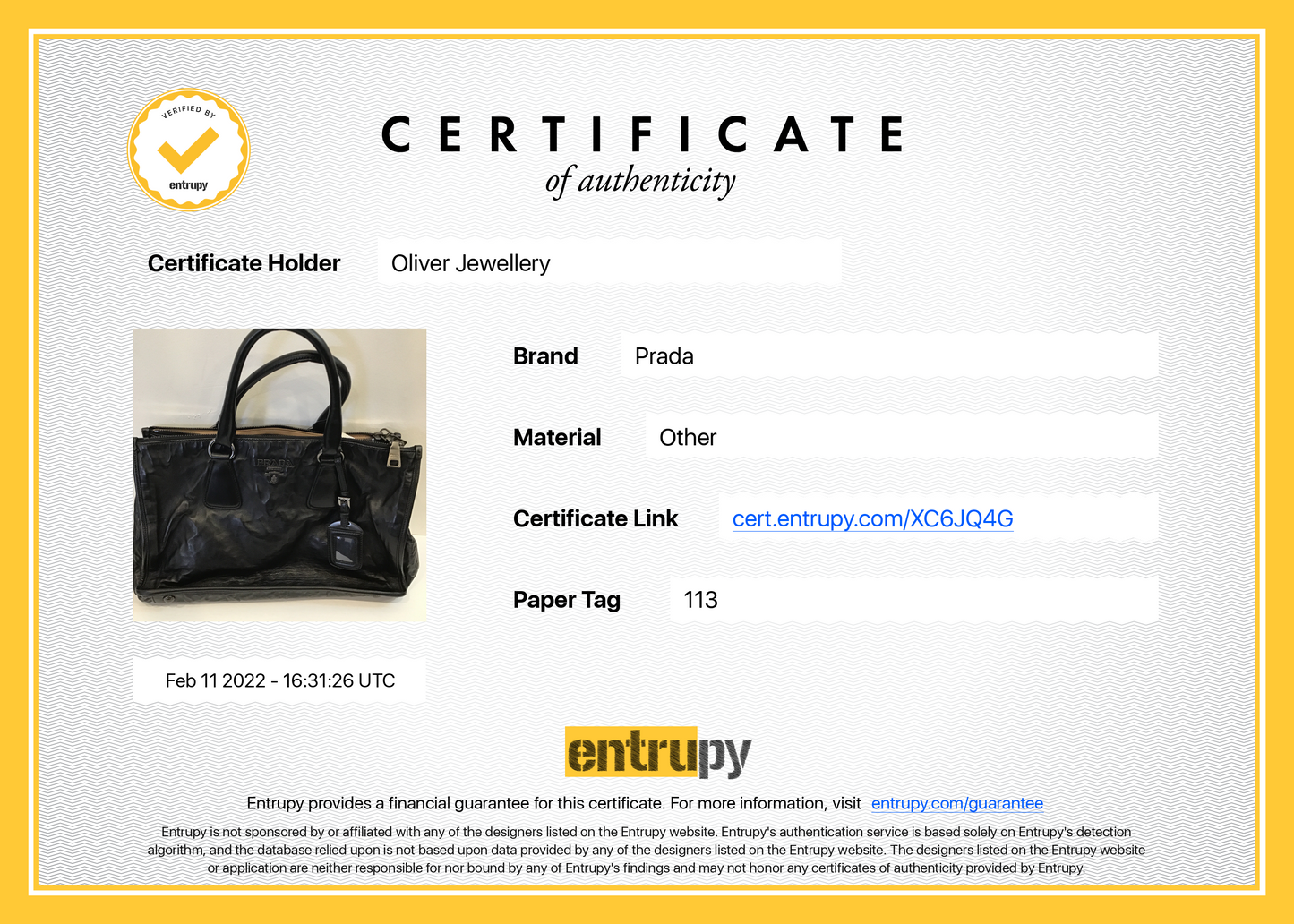 Prada Medium Nappa Antique Leather Tote