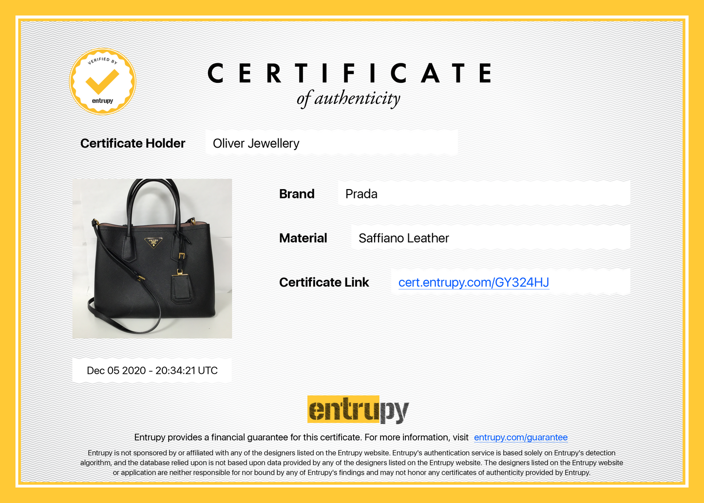 Prada Medium Saffiano Cuir Double Tote