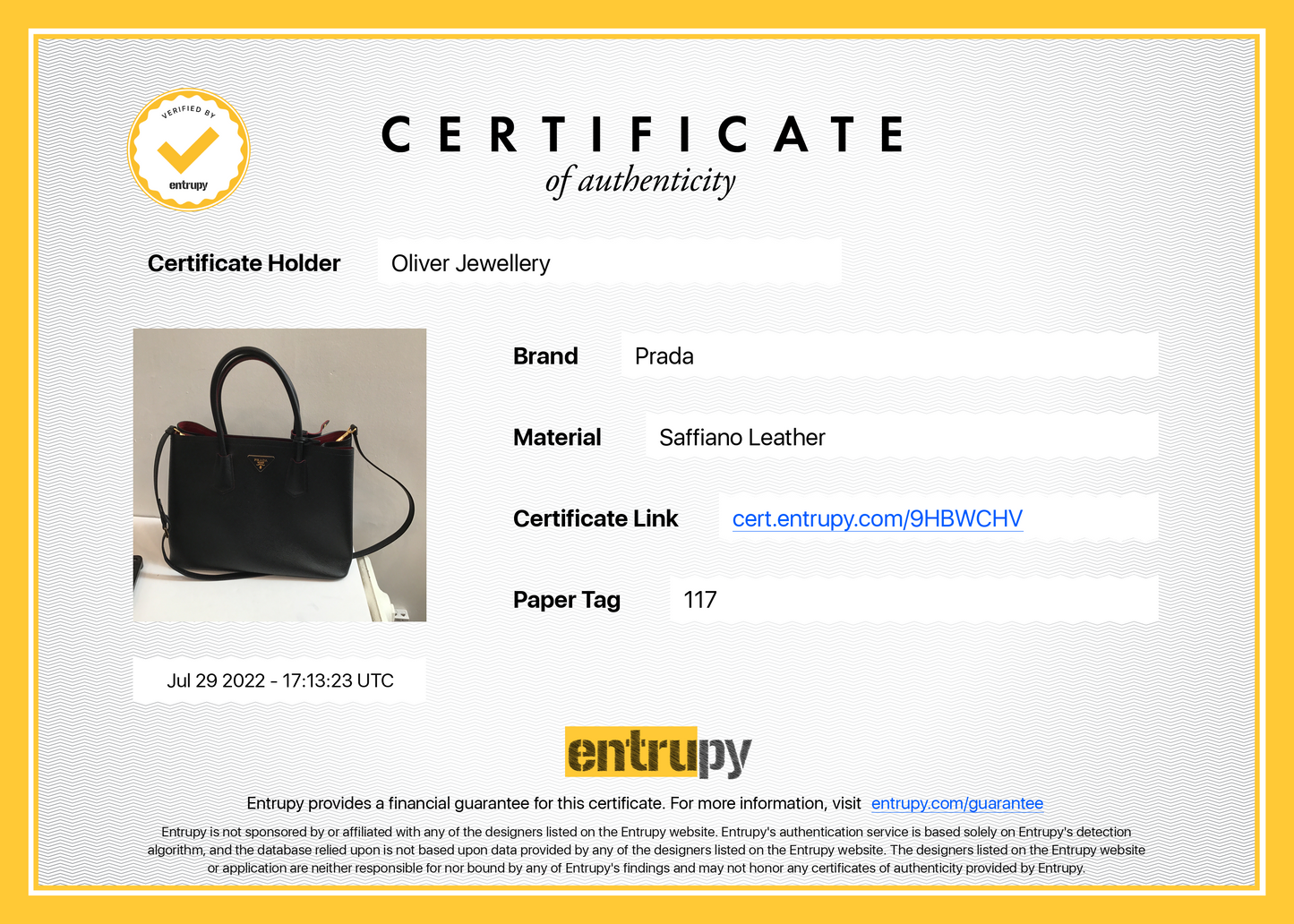 Prada Medium Saffiano Cuir Double Tote