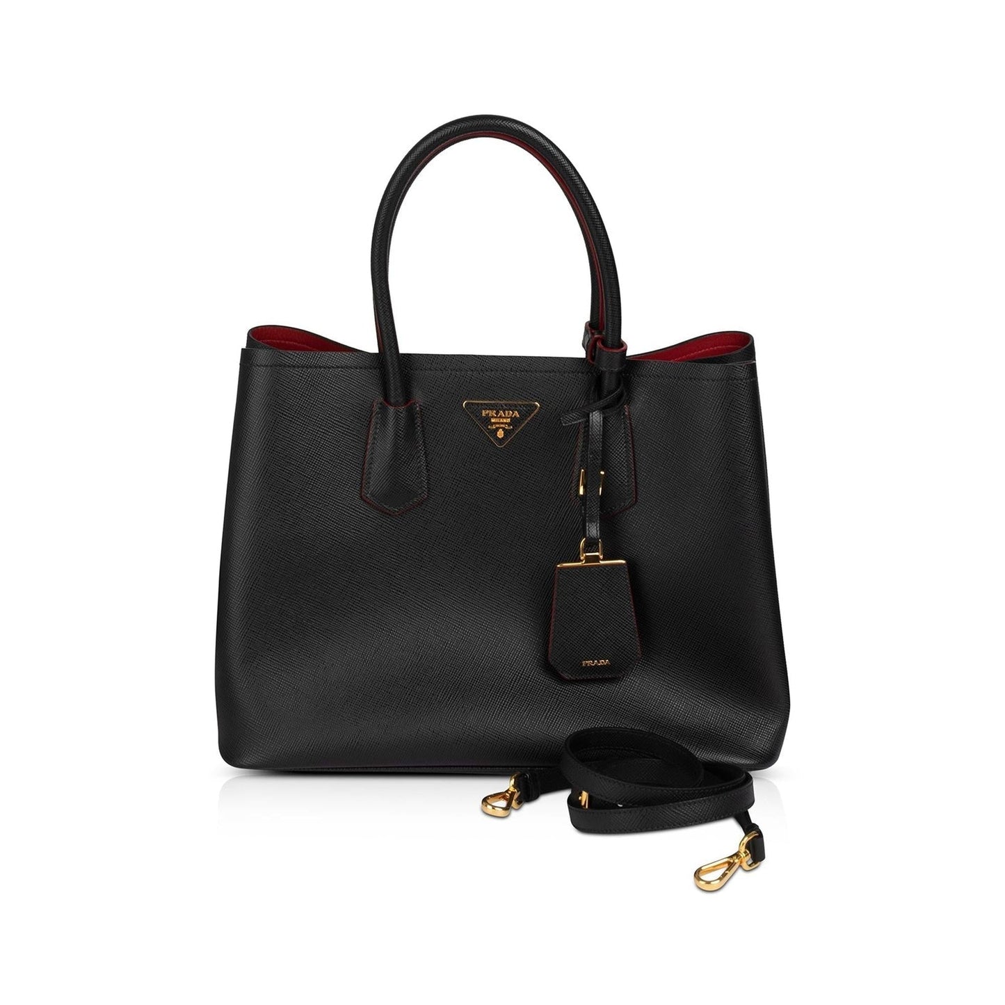 Prada Medium Saffiano Cuir Double Tote